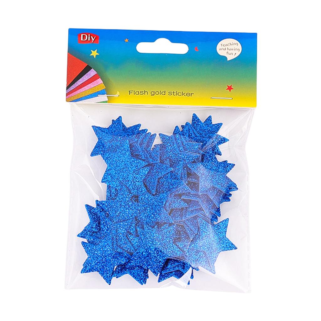 60Pieces Glittering Star Sticker Adhesive Foam Sticker Kids Reward Sticker for Card Making Scrapbooking Wall Decoration
