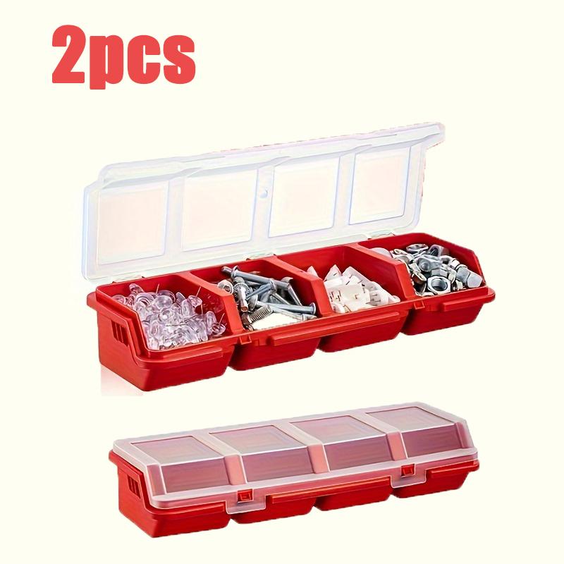1/2pc Multi-Compartment Screws Organizer Box Durable Small Parts Plastic Jewelry Storage Case Hardware Accessories Boxes