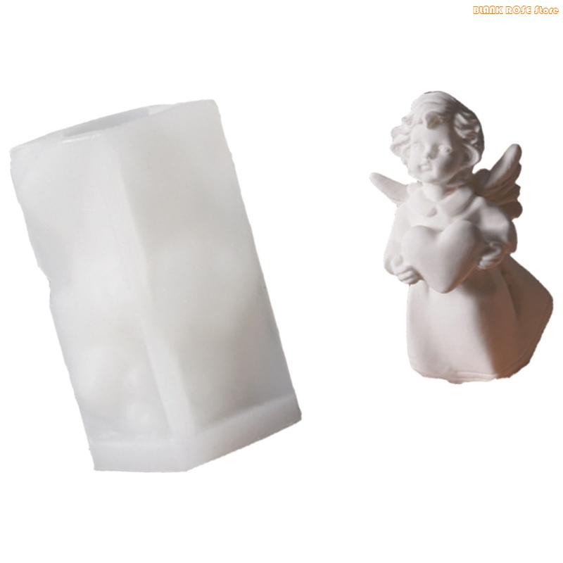 K1AE Angel Wine Statue Silicone Molds Silicones Mould Easy Demodling for Epoxy Resin Soap Making