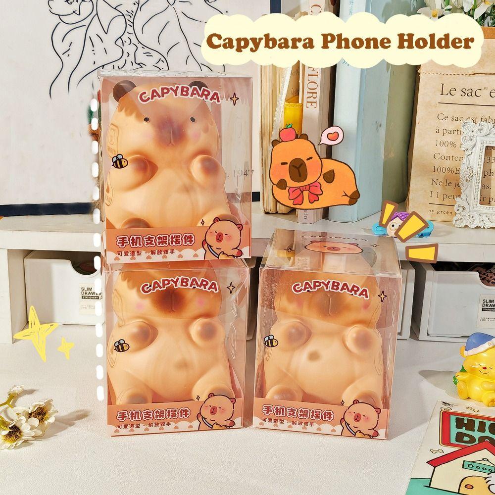 Creative Capybara Phone Holder Mini Portable Desk Ornaments Multifunctional Phone Stand for Phone Tablet
