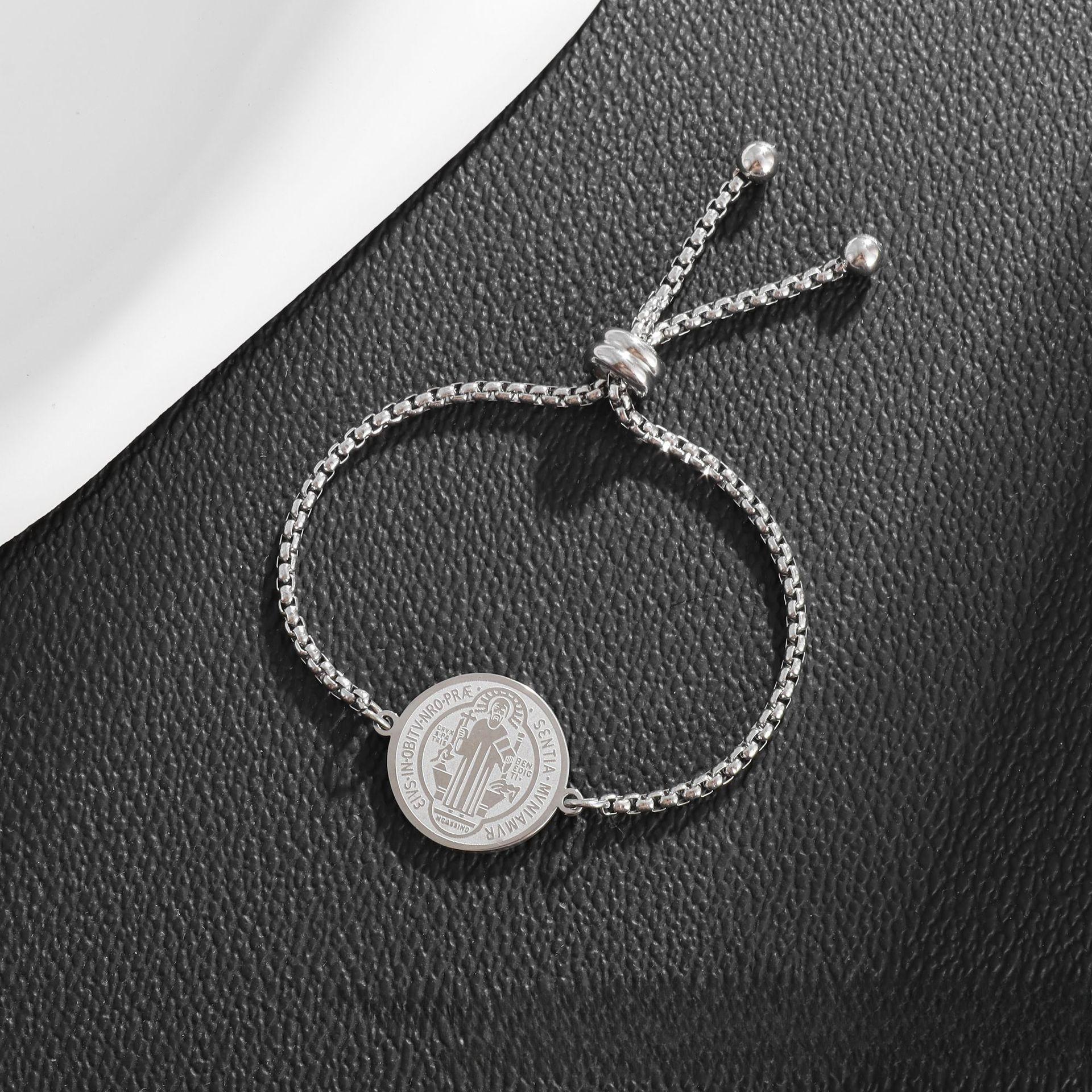 Adjustable Catholic Priest Exorcist Holy Book Religious Bracelet серебряный