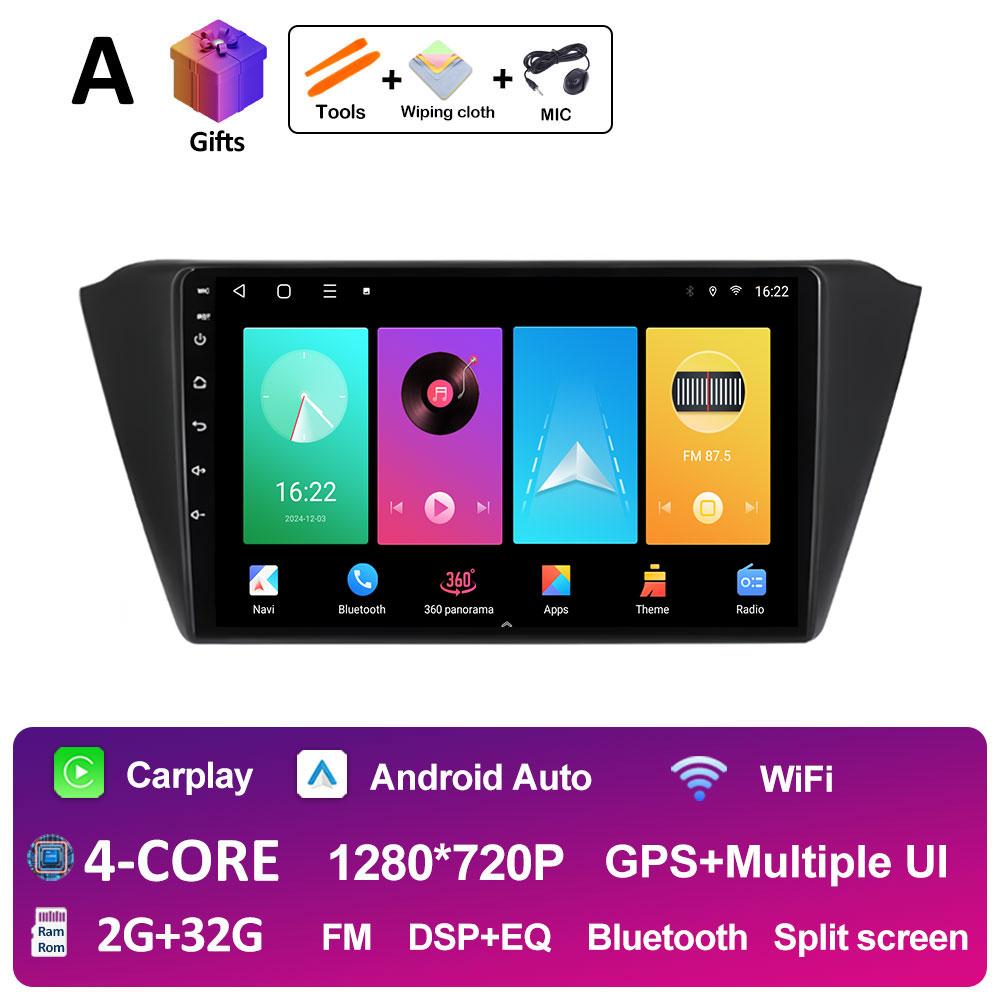 For Skoda Fabia 3 III 2015 - 2019 Android Intelligent System DSP Stereo QLED IPS Screen GPS Navigation Cooling fan WIFI No 2 din