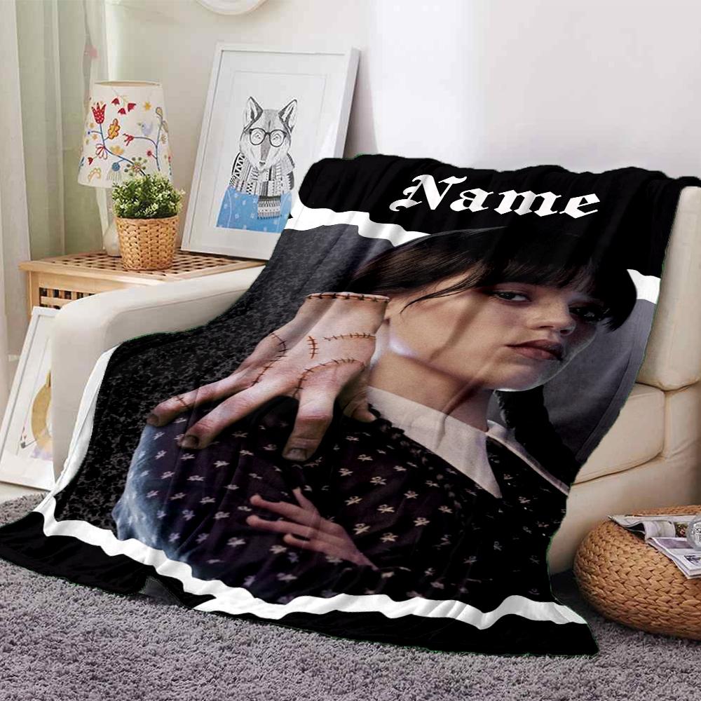 Custom Name Musician Purple Frame Party Blanket For Couch Bed Plush Cozy Fuzzy Blanket Super Soft Warm Blankets For Fall And Winter 0916164