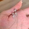 Simple Classic Stud Earrings For Women Multicolour Geometric Rhombus Zircon Ear Zircon Wholesale Gifts