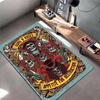 Guns N' Roses Skull Artwork Rug Design Non-slip Rug Suitable for Living Room and Bedroom Sofas.