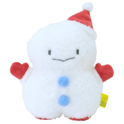 Sunlemon Fluffy Snögubbe RD 15 x 6 x Plyschleksak Röd Söt Vinter Jul Snö Nyår 17,5cm P-9922