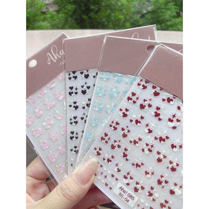 

Macaron Starry Colored Loving Heart Nail Stickers AX-001Aha85-[1.2.3.4] One each