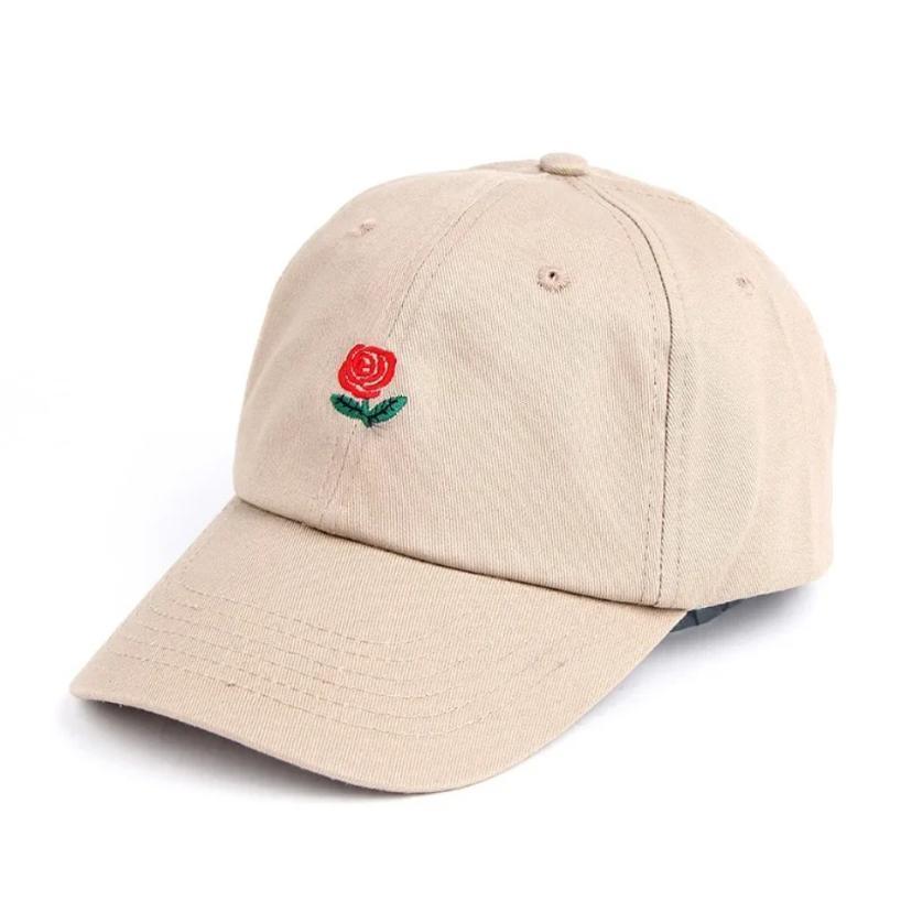 1 Pcs New Rose Baseball Hats For Men And Women Spring And Summer Outdoor Sunscreen Embroidered Duck Tongue Hats Casual Sun Hats