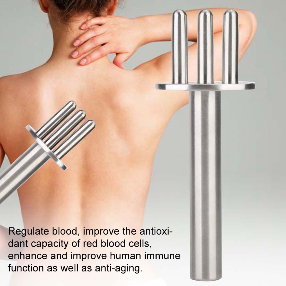 Round Head 3 Fork Massage Stick Acid Drainage Magnetotherapy Acupoint Massage Stick