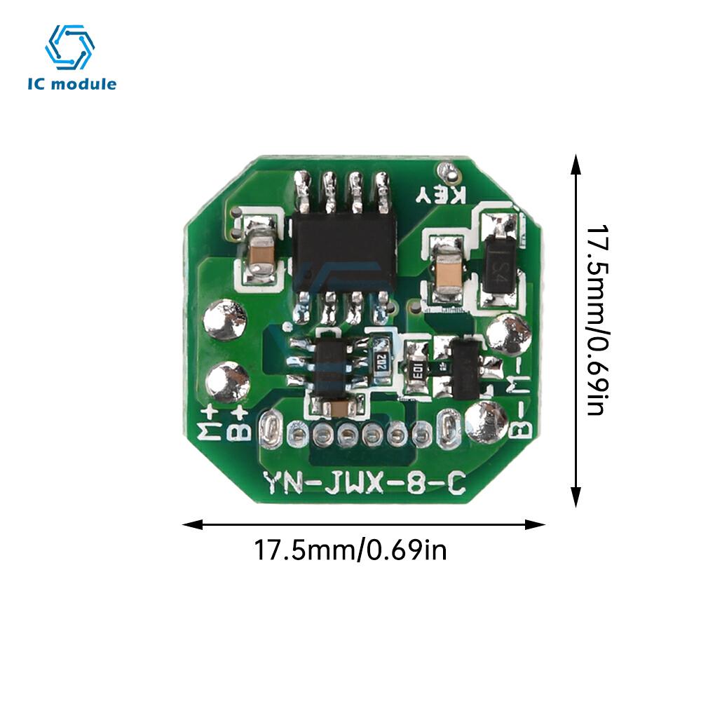 Taschenlampen-Treiberplatine DIY-Leiterplatte Typ-C Ladeanschluss Integriertes Lade- und Entlademodul 18650/21700 Batterien