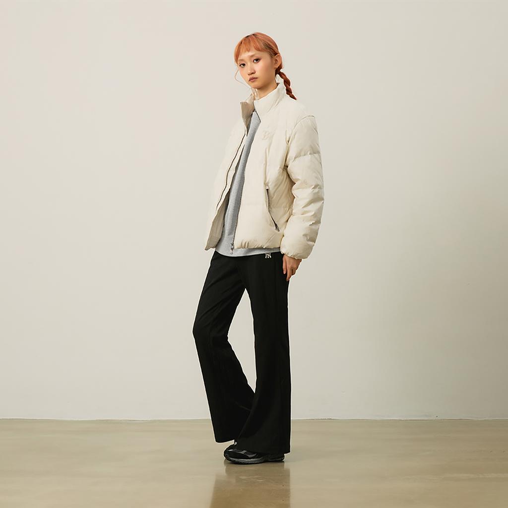 New MLB MONOGRAM Collection Boston Red Sox 24FW Cropped Down Jackets Unisex Dark Cream 3ADJM0346-43CRD