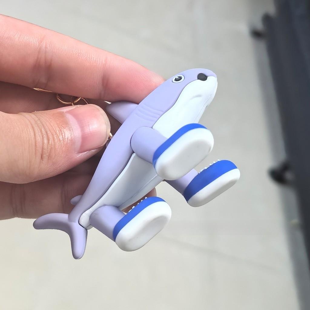 Brainrot Al Italian Tungtungtung Sahur Keychain Shark Cartoon Figure Pendant Toy