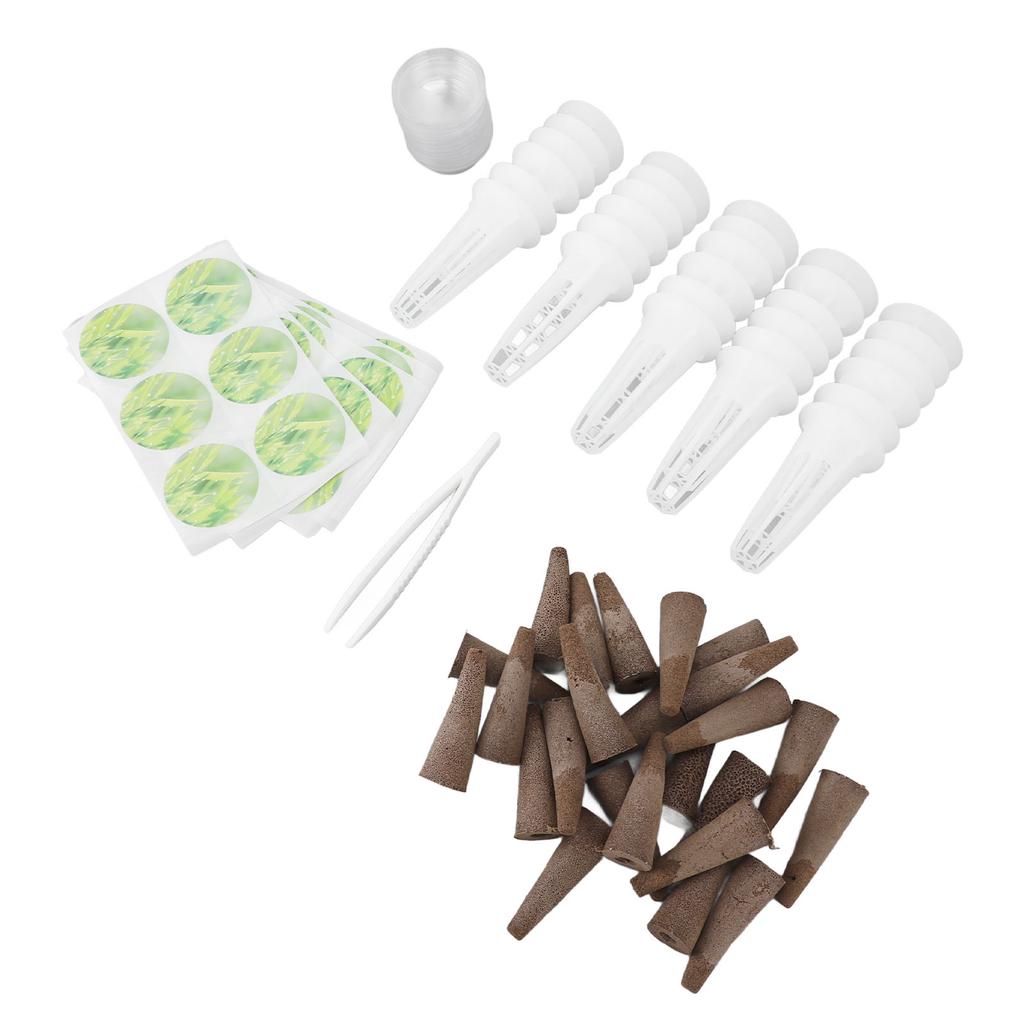 Hydroponic Pods Kit Plastic Peat Soilless Grow Baskets Domes Hydroponics Supplies for Indoor Garden