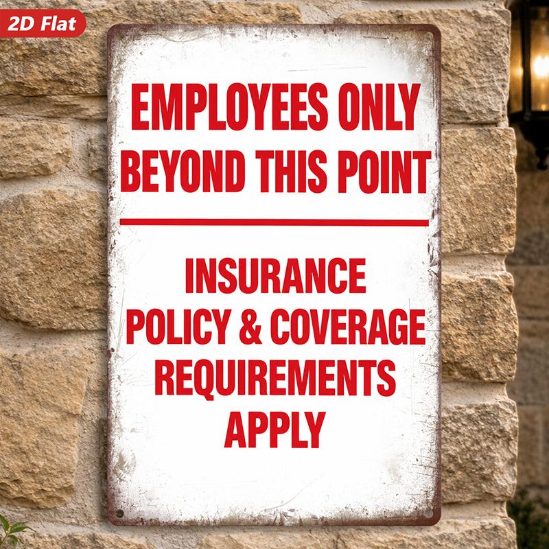2D Flat, 1pc Employees Only Metal Sign Wall Art, Perfect for Study Dining Room Corner, Home Decor, Cozy Cafe Style, Relaxed Daily Ritual Mood, Boho De