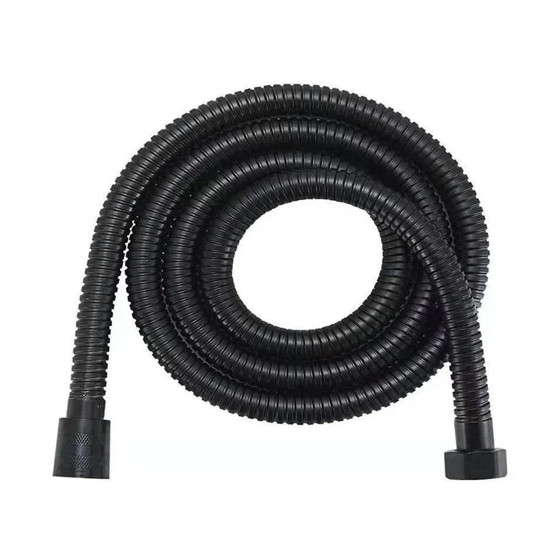 

Pull Garden Hoses Accessories Garden Water Hose Pipes SUS304 Black Extension Bathroom 1.5/2M Flexible Shower New Pipe Extendable 1.5m чорний