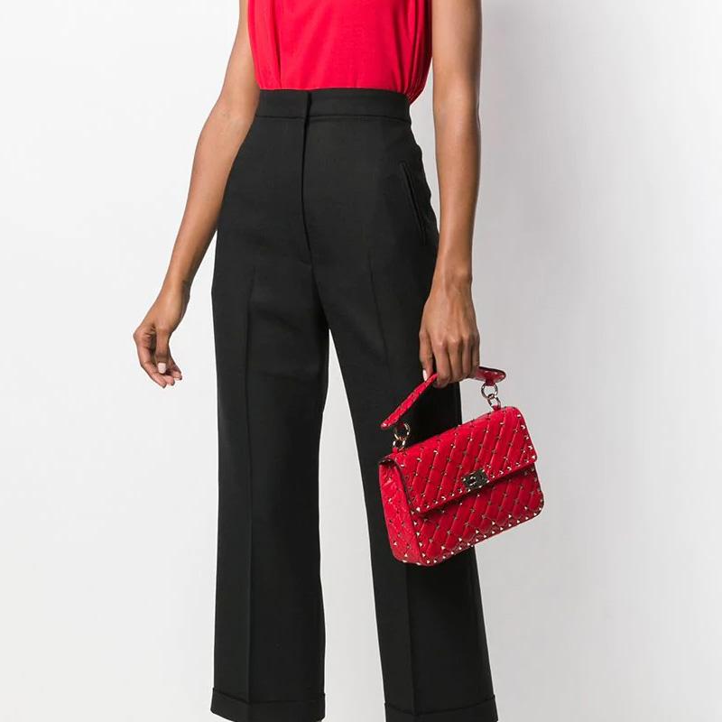 Valentino Studded Chain Leather Shoulder Crossbody Bag Women Bags Red SW2B0122-NAP-JU5