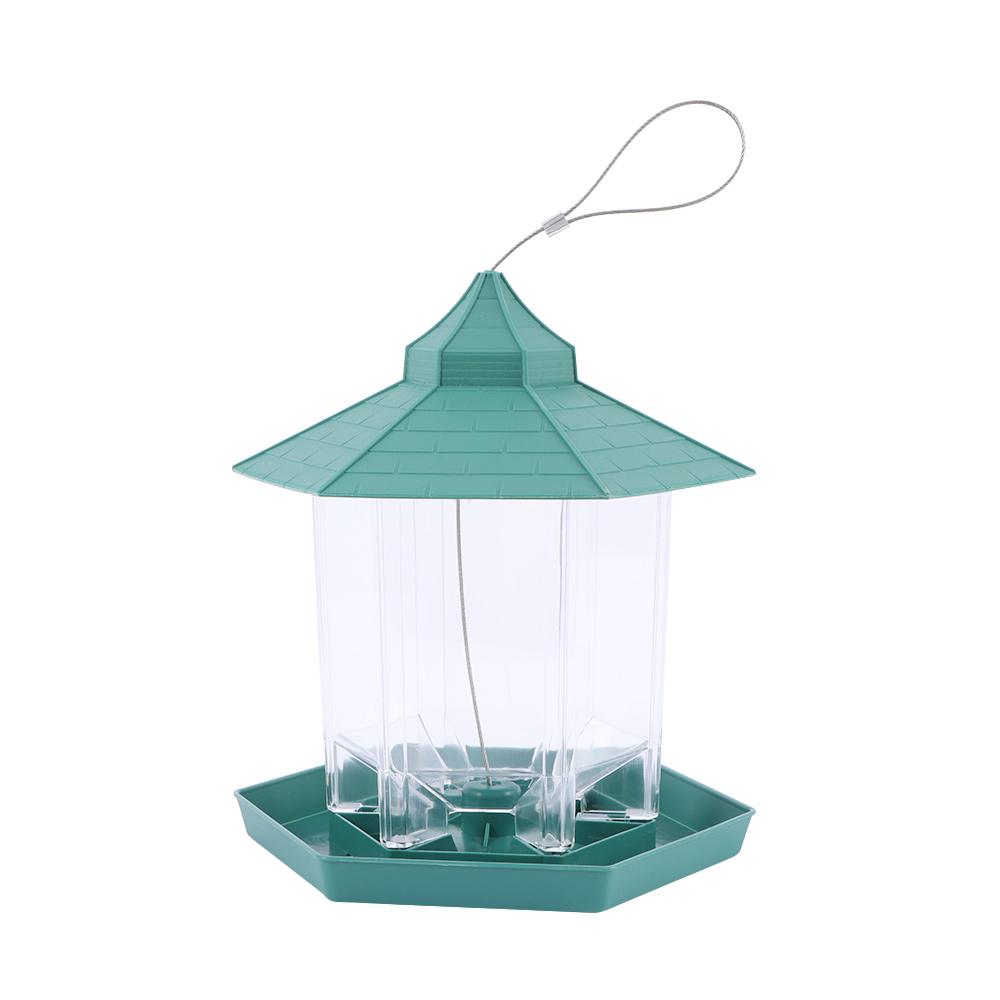 

Пластиковая кормушка для птиц на открытом воздухе для кормления диких птиц и попугаев, товары для животных, кормушка для птиц, украшение двора, кормушка для еды зелёный