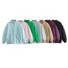 Frauen Mode mit Taschen Solide Front Zipper Jacken Vintage Stehkragen Mantel Lange Ärmel Weibliche Chic Outwears Bomber Jacke