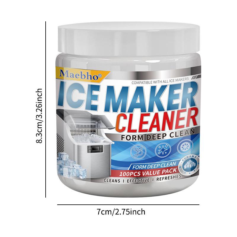 

100 Tablets Ice Machine Cleaner Cleaning Tablets For Descaling Deodorizing Prolonging Ice Maker Lifespan,Coffee Machine Cleaning 100pcs