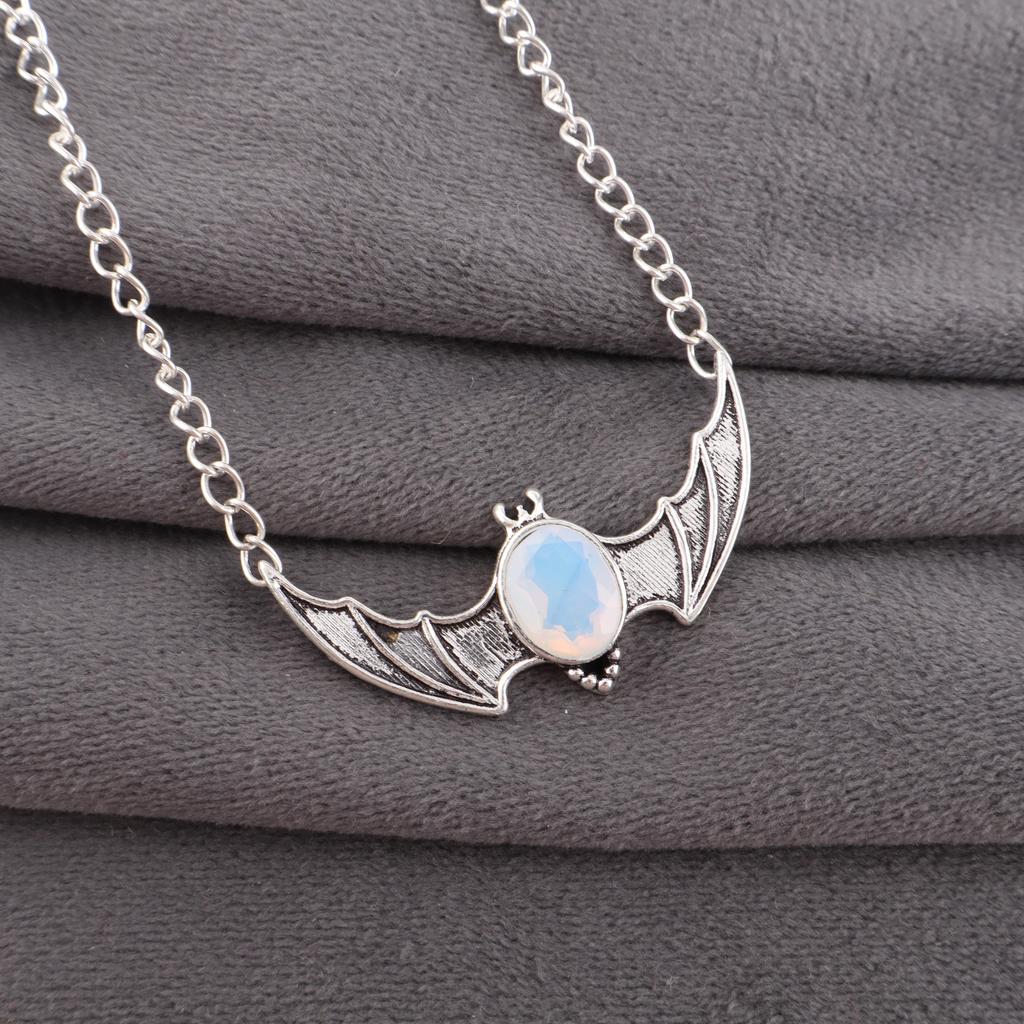 Wunderschöner Milchopal Edelstein Schmuck, 925 Sterling Silber Anhänger Schmuck, Opal Silberanhänger Geschenk für Katholiken