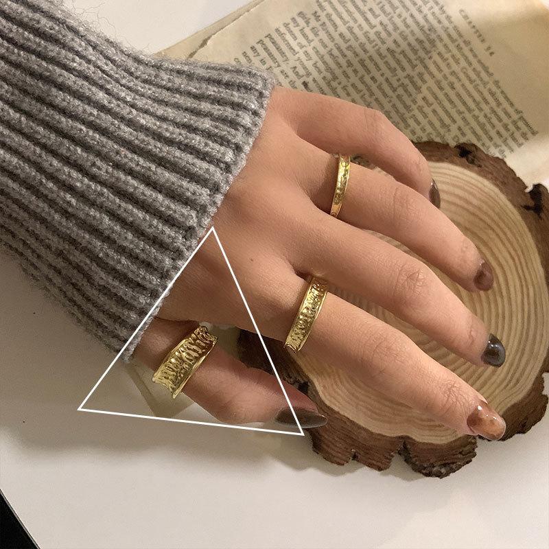 Style Korean Elegant Geometric 925 Silver Ring For Fashionforward Girls Young