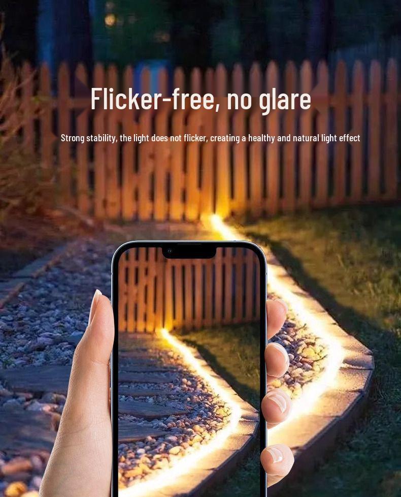 Super Bright Waterproof Solar COB LED Strip Light for Outdoor Garden Decoration