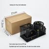 Iron Mesh Multifunctional Pen Holder - Creative Desktop Stationery Organizer for Office & Student Use