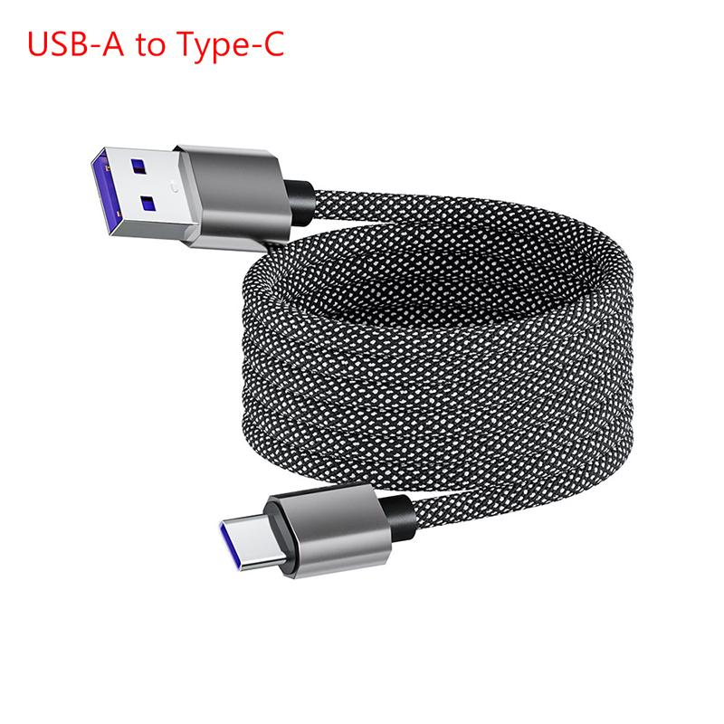 

Кабель для быстрой магнитной зарядки 65 Вт USB C — USB C для iPhone 15, кабель для передачи данных и зарядки 66 Вт USB A — USB C для ноутбука, мобильного телефона Samsung 100cm