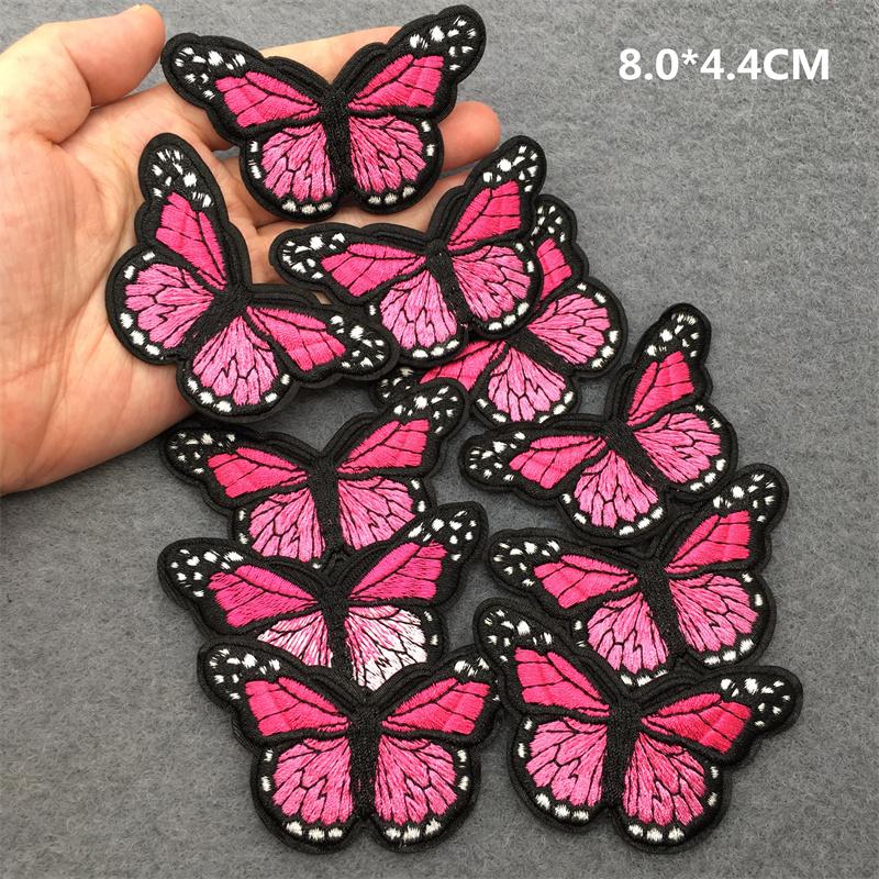 10Pcs Butterfly Patches Applique For Clothing Embroidery Patches On Clothes Diy Ironing Sewing Children Kids Stickers