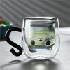 Cute Cartoon Double Wall Glass Mug