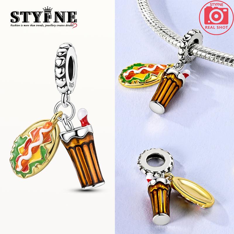 Original Charmscopperdog And Cola Food Pendantss Fit Charms Platabracelets For Women Women Jewelry Making Diy