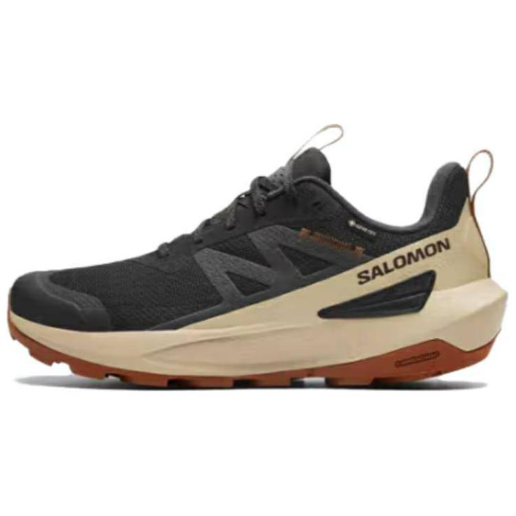 Salomon Elixir Fabric Soft Comfortable Waterproof Breathable Low-Top Hiking Shoes Men Hiking Shoes Black Brown 475604