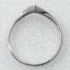 V-shaped 5P Ring Pt900Platinum/diamond #7.8(US Size) V character 2.7g Women Used