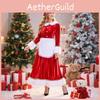 Holiday Santa Dress For Women With Polyester Fabric For Christmas Costume Parties