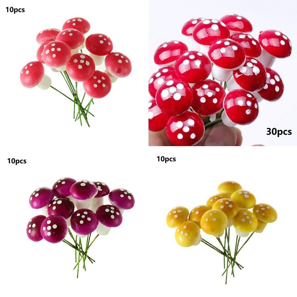 Exquisite Handicraft Miniature Colorful Mushroom Ornaments For Fairy Gardens