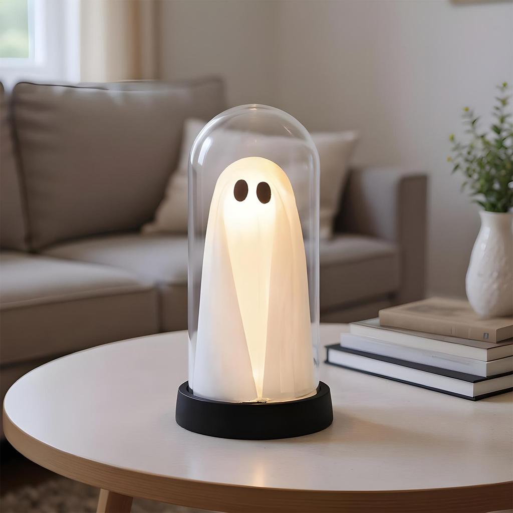 Halloween Ghost Gothic-Style Table Decor Ghost With LED Light Creepy Home Accents Eerie Halloween Decoration For Indoor Outdoor