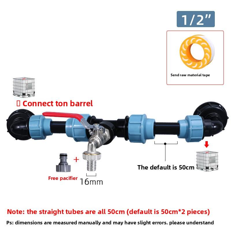 IBC Adapter Connection Kit 3/4 "Outlet Faucet For Tank Container Rainwater Tank IBC Gooseneck Outlet Tap