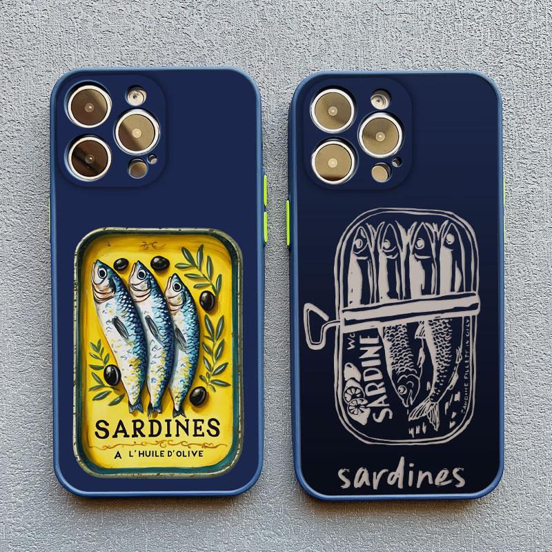 Colorful Sardine Lobster Fish Ocean Animaldiy Phone Case For IPhone 13 Mini 12 11 Pro Max 17 15 16 14 Pro Max Plus XR XS X Cover