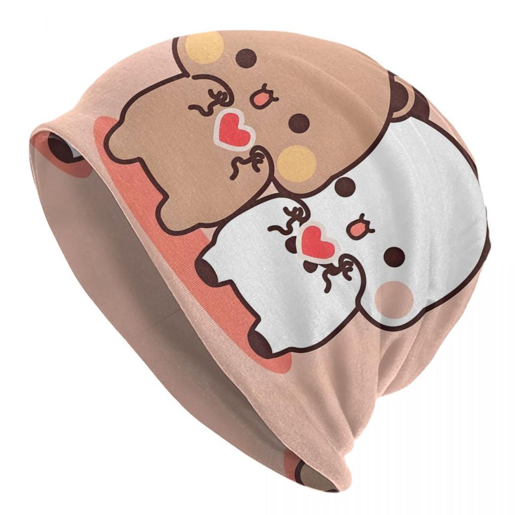 Boba Mochi Peach And Goma By Beanies Caps For Hip Hop Winter Warm Knitting Hat Adult Anime Panda Bubu Dudu Bear Bonnet Hats