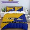 Baltimore Ravens Design Bett Bettwäsche Set 1 Bettbezug + 2 Kissenbezüge Weich Atmungsaktiv Haushalt Bettwäsche