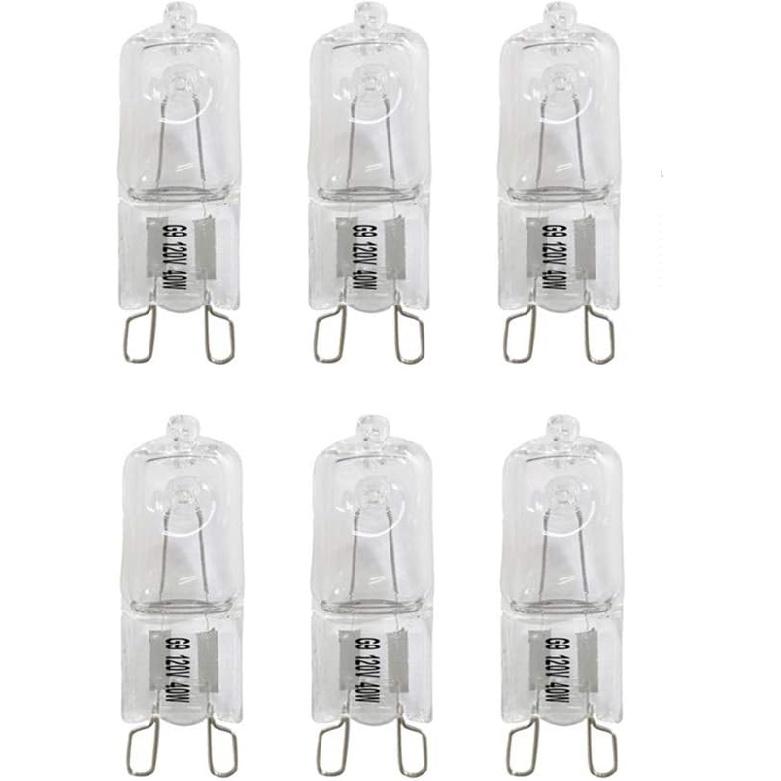 Vstar G9 Halogen Bulb, 40-Watt 120-Volt Base G9 Halogen Bulb (6pack)