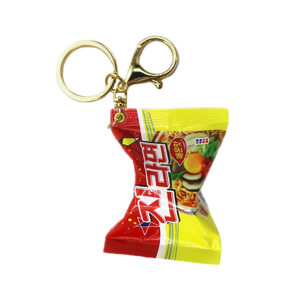 Korean Simulation Instant Noodles Keychain On The Phone Mini Snacks Pendant Bag Pendant Car Key Ring Gifts