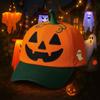 Pumpkin Hat Halloween Pumpkin Face Lantern Baseball Hat Spooky Costume Headgear For Women Men Trick Or Treat Cosplay Masquerade