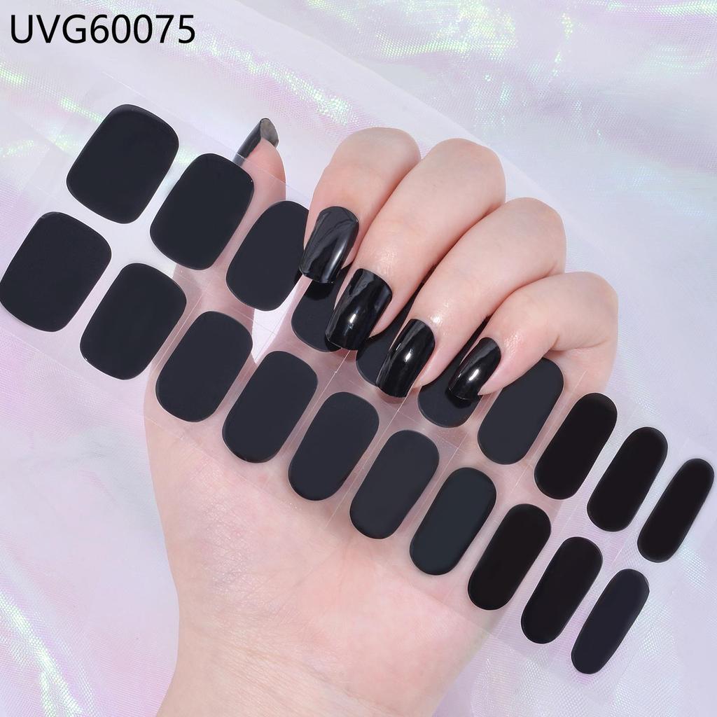 Transparent Nude UV Gel Nail Art Stickers: Semi-Cured, Semi-Baked Manicure Sheets