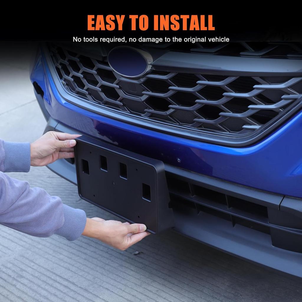 Front License Plate Bracket Holder Compatible with WRX 2022-2024 Front License Plate Mounting Kit Front Bumper Tow Hook License Plate Mount Bracket
