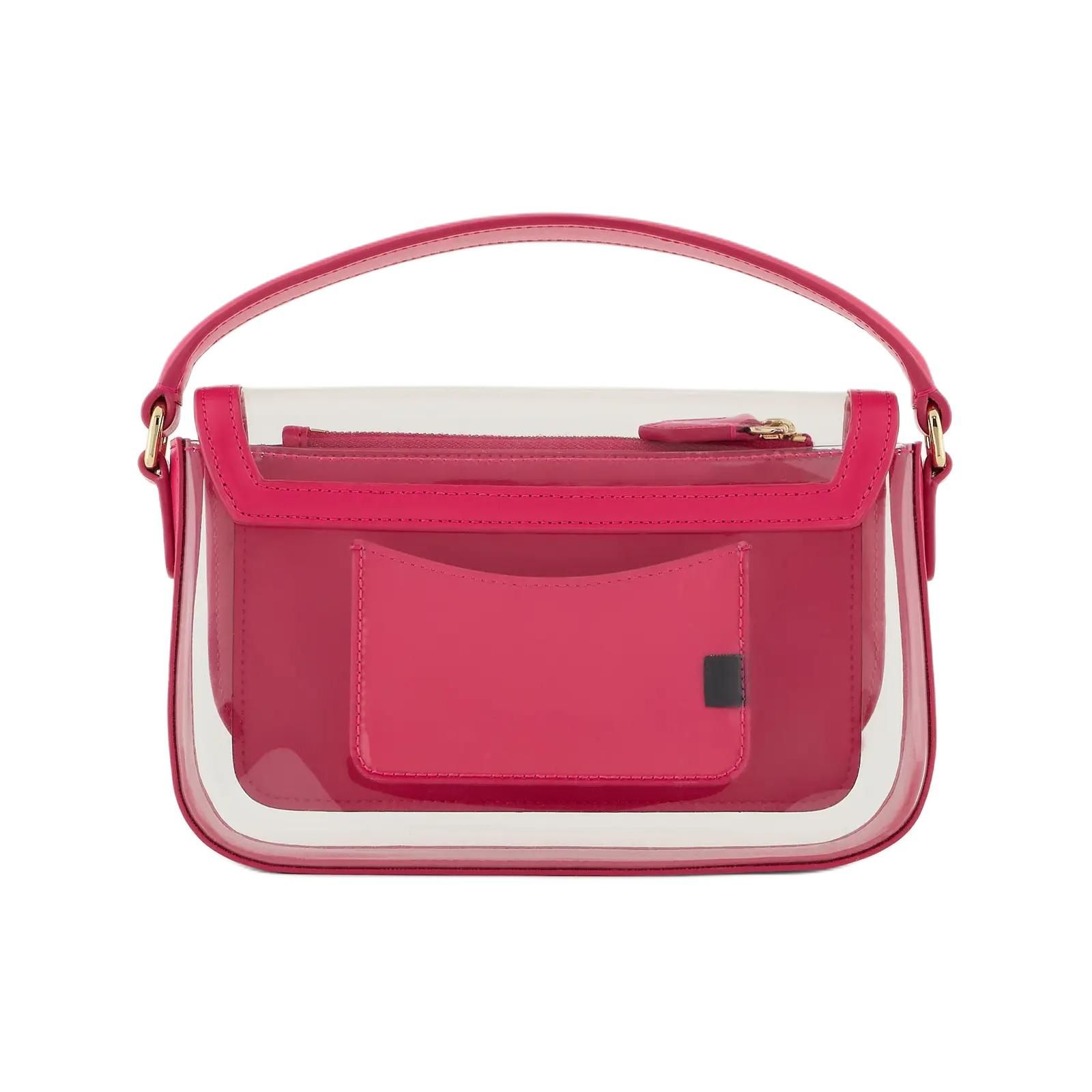 Emporio Armani Flip Closure Detachable Shoulder Strap PVC Mini Crossbody Handbag Women Handbag Magenta Y3H294-YWS5B-80746 Basic Set BagDust Bag 22750₽