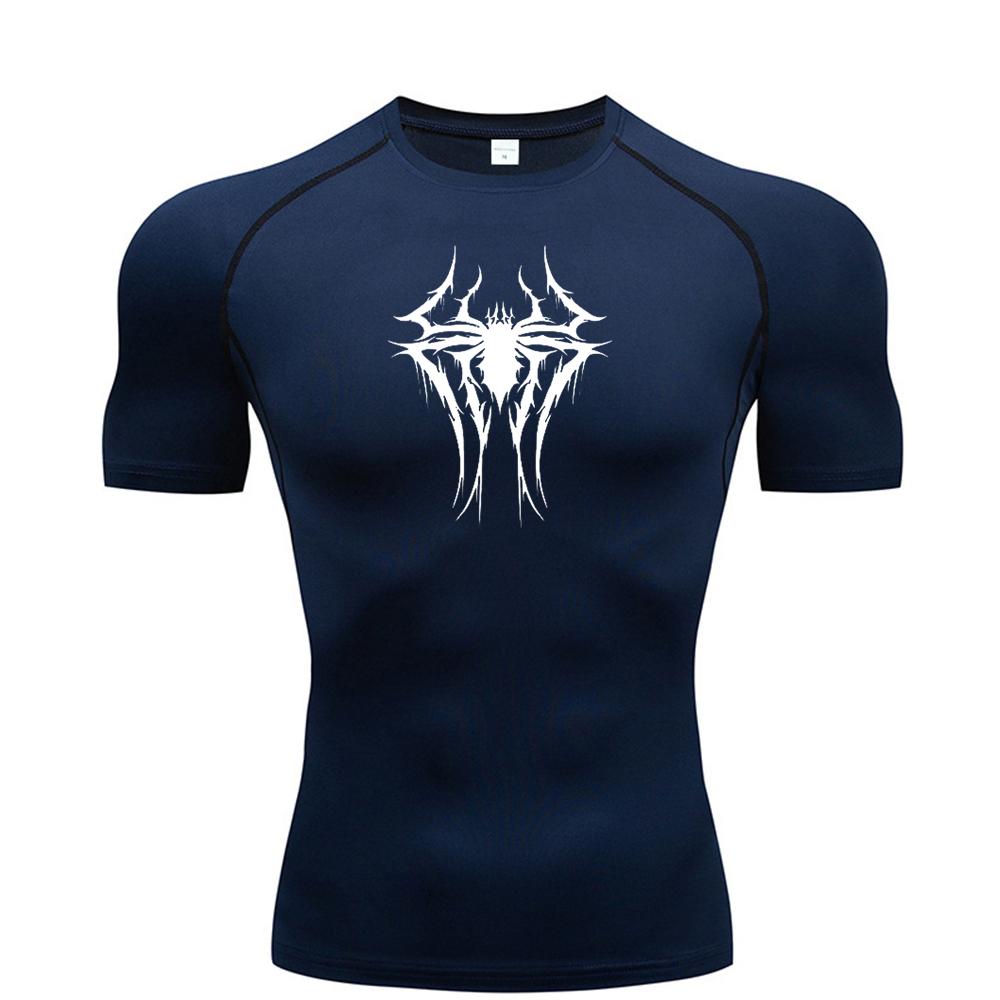 Tight Suit Short-sleeved High Elasticity Quick-drying T-shirt Running Workout Jogging Training Sports Top Trendy Sweat-Resistant Fitness Suit