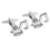 Cufflinks ve tvaru bagru, 1 pár vážící 14 gramů, vyrobené z mědi, vhodné pro různé příležitosti k projevení elegance