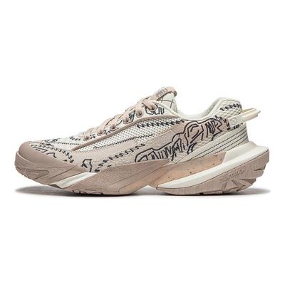 Li Ning CF Trail Series Pohodlné Všestranné Tlmiace Odolné Nízke Lifestylové Ležérne Topánky Unisex Ležérne Topánky Off-White Čierna AGLU149-3