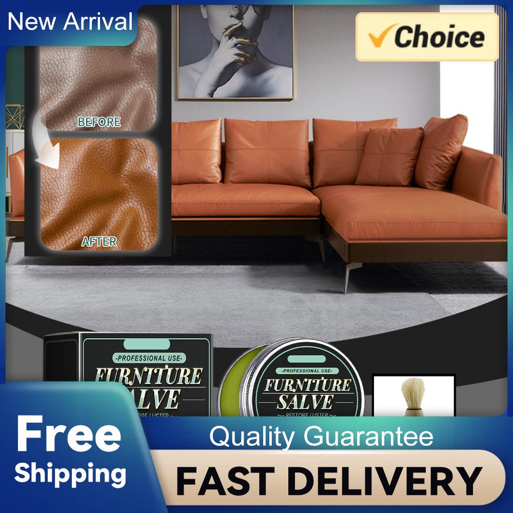 Leather Protection Cream with Brush Leather Conditioning Balm for Couches Purse Bag Car Seat China Mainland